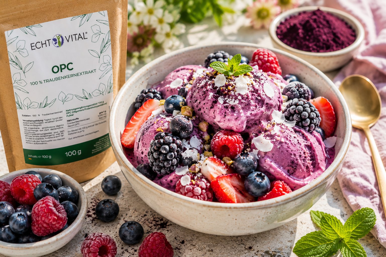 OPC Frozen Yogurt mit Waldbeeren
