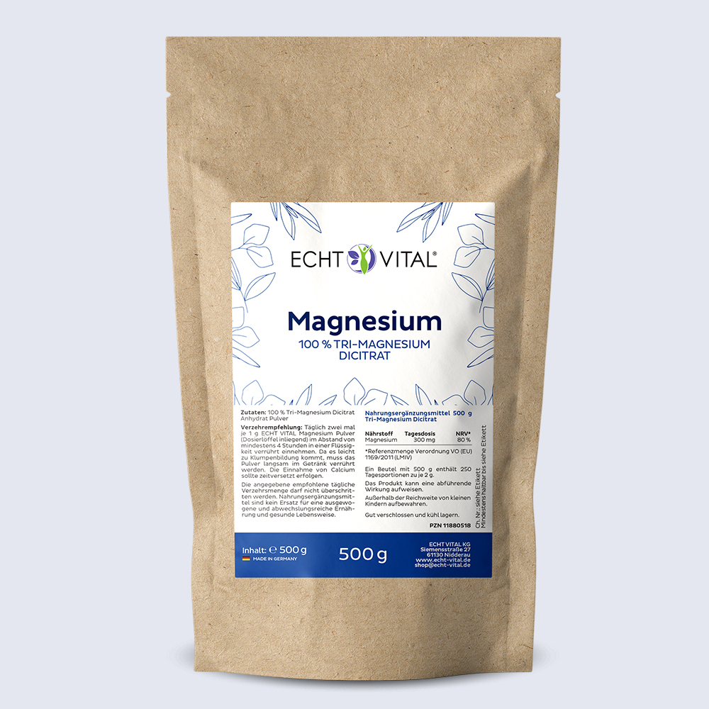 Tri-Magnesium Dicitrat - 1 Beutel mit 500 g Pulver