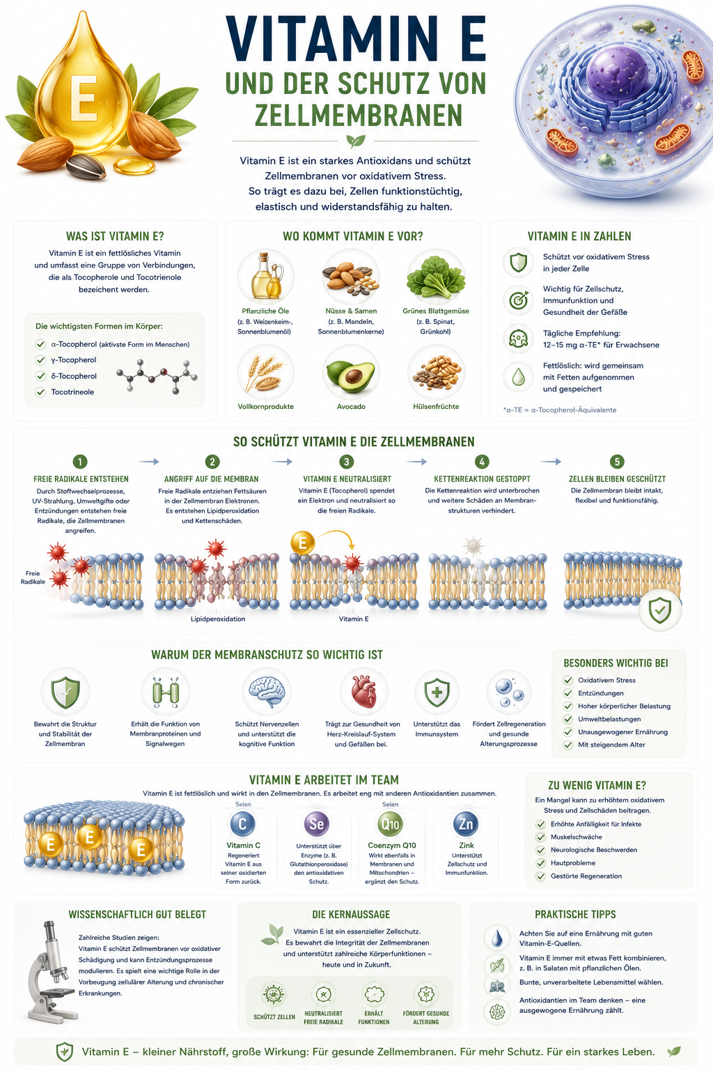 Vitamin E und der Schutz von Zellmembranen