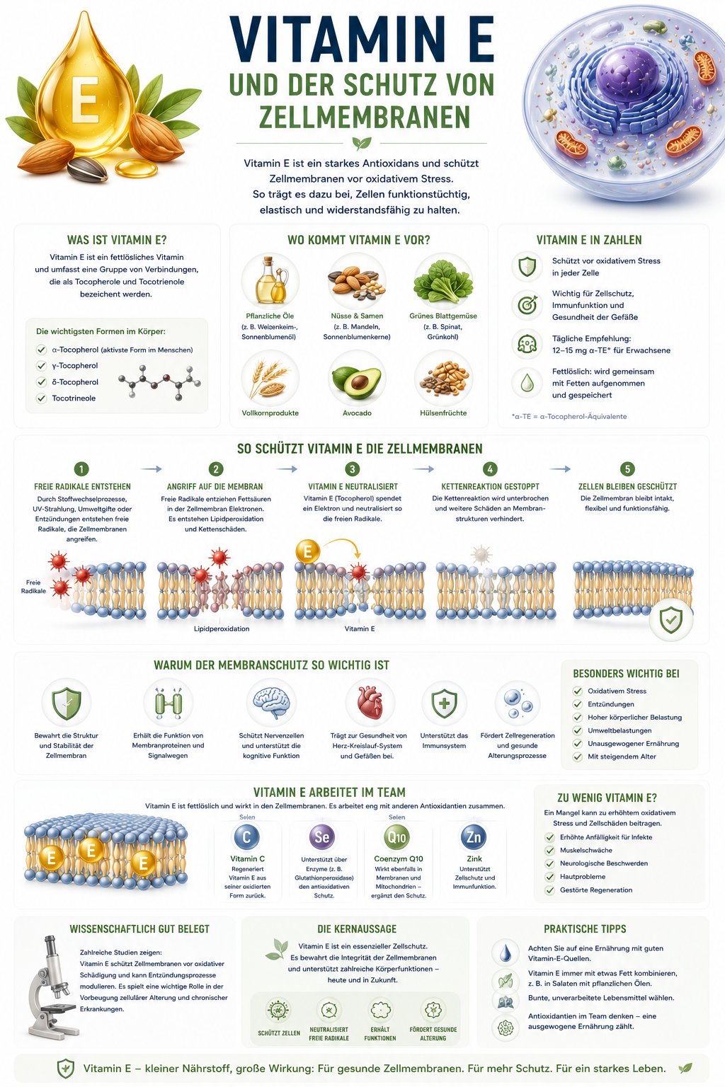 Vitamin E und der Schutz von Zellmembranen