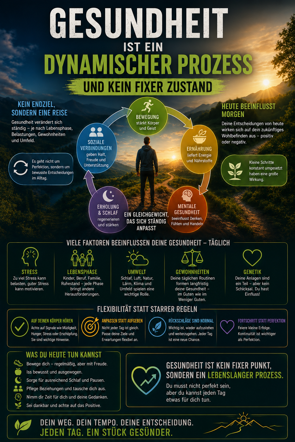 Gesundheit ist ein dynamischer Prozess und kein fixer Zustand