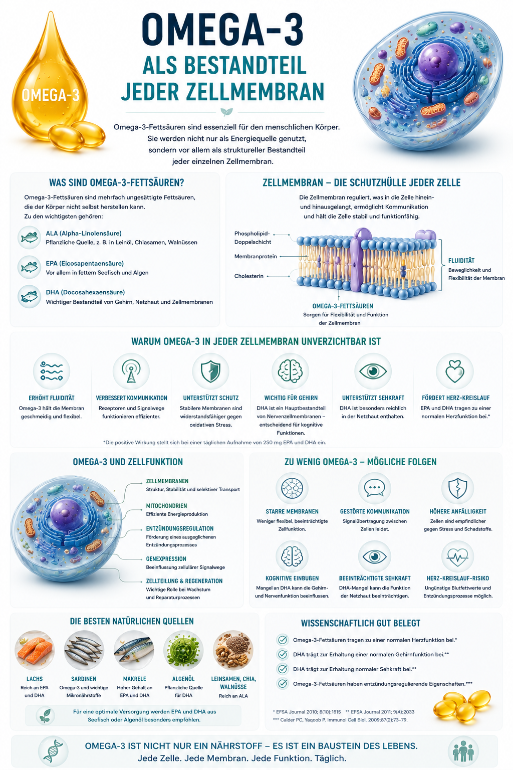 Omega-3 als Bestandteil jeder Zellmembran