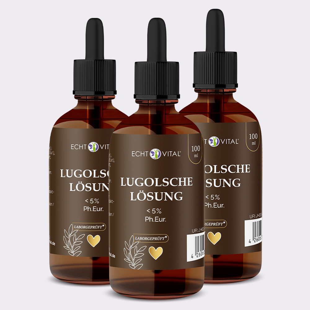 Lugolsche Lösung < 5 % Ph. Eur. - 3 Flaschen mit je 100 ml