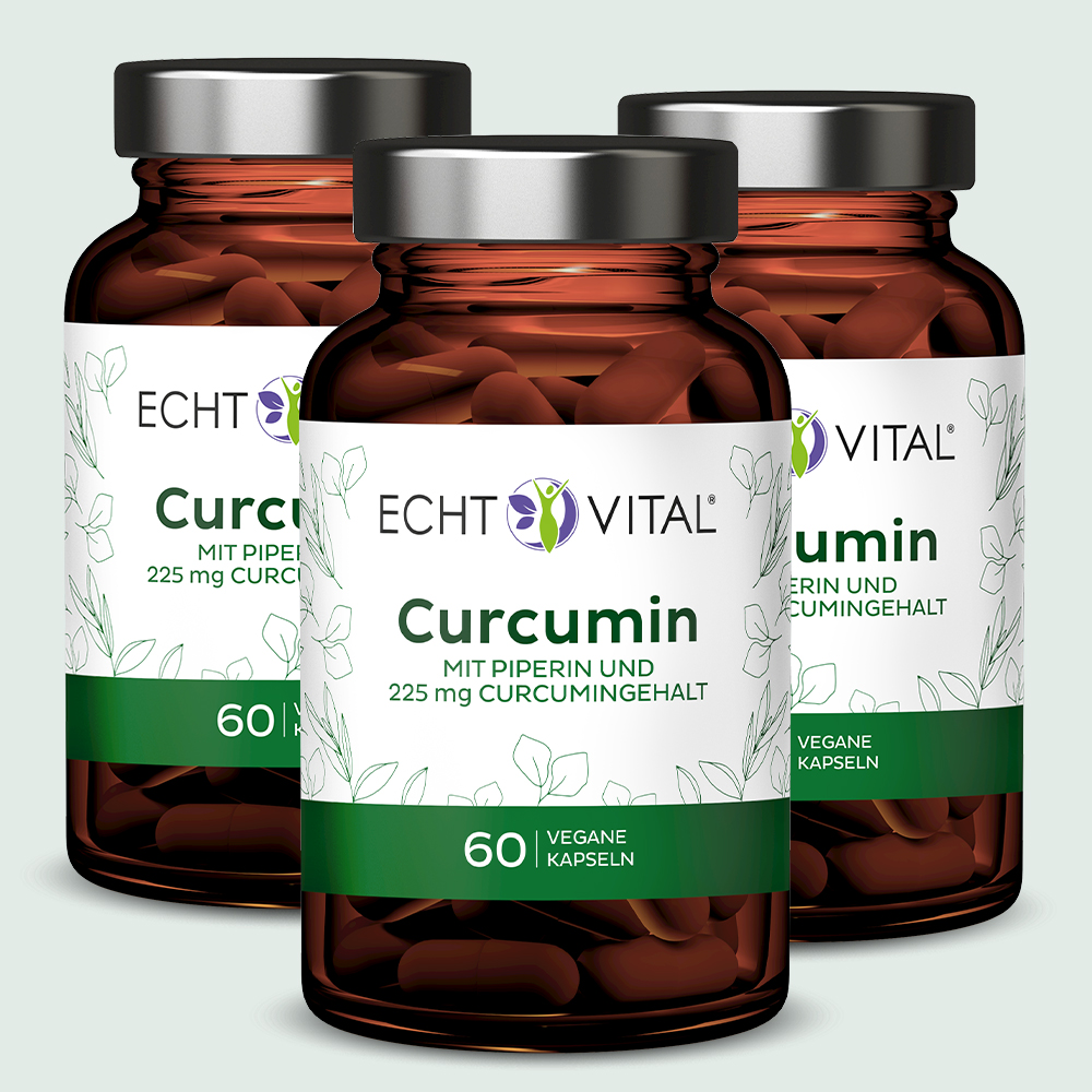 Curcumin - 3 Gläser mit je 60 Kapseln