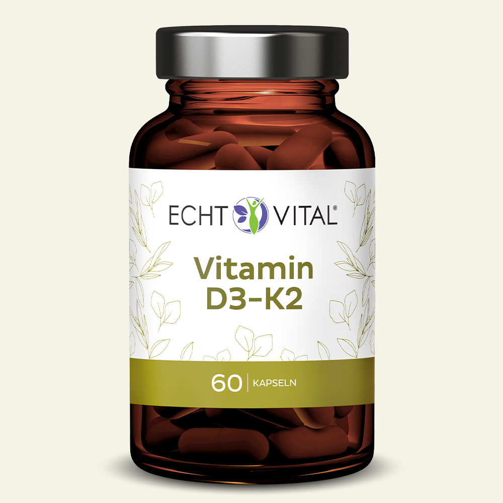 Vitamin D3 - K2 - 1 Glas mit 60 Kapseln