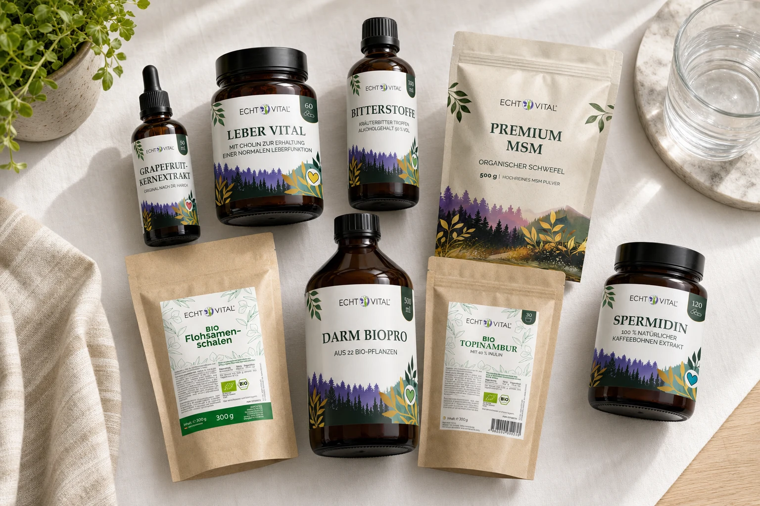 CEO Nikolaidis' CEO DARMKUR-Auswahl – Lifestyle-Foto der Bundle-Produkte