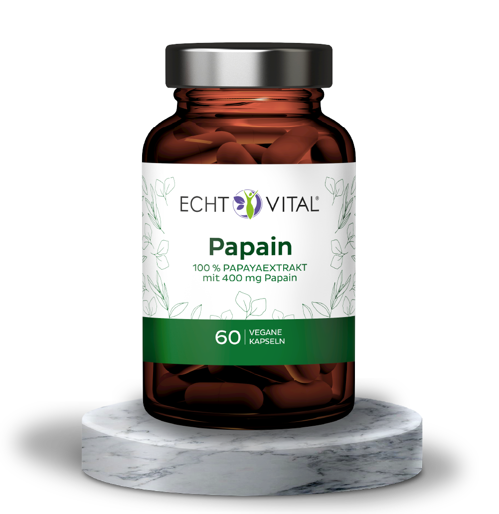 Papain - 1 Glas mit 60 Kapseln