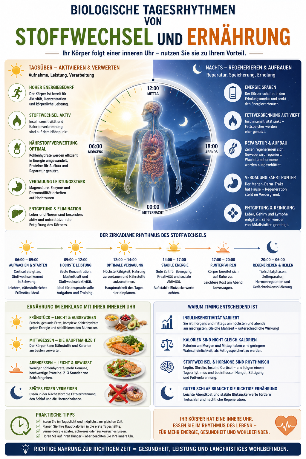 Biologische Tagesrhythmen von Stoffwechsel und Ernährung