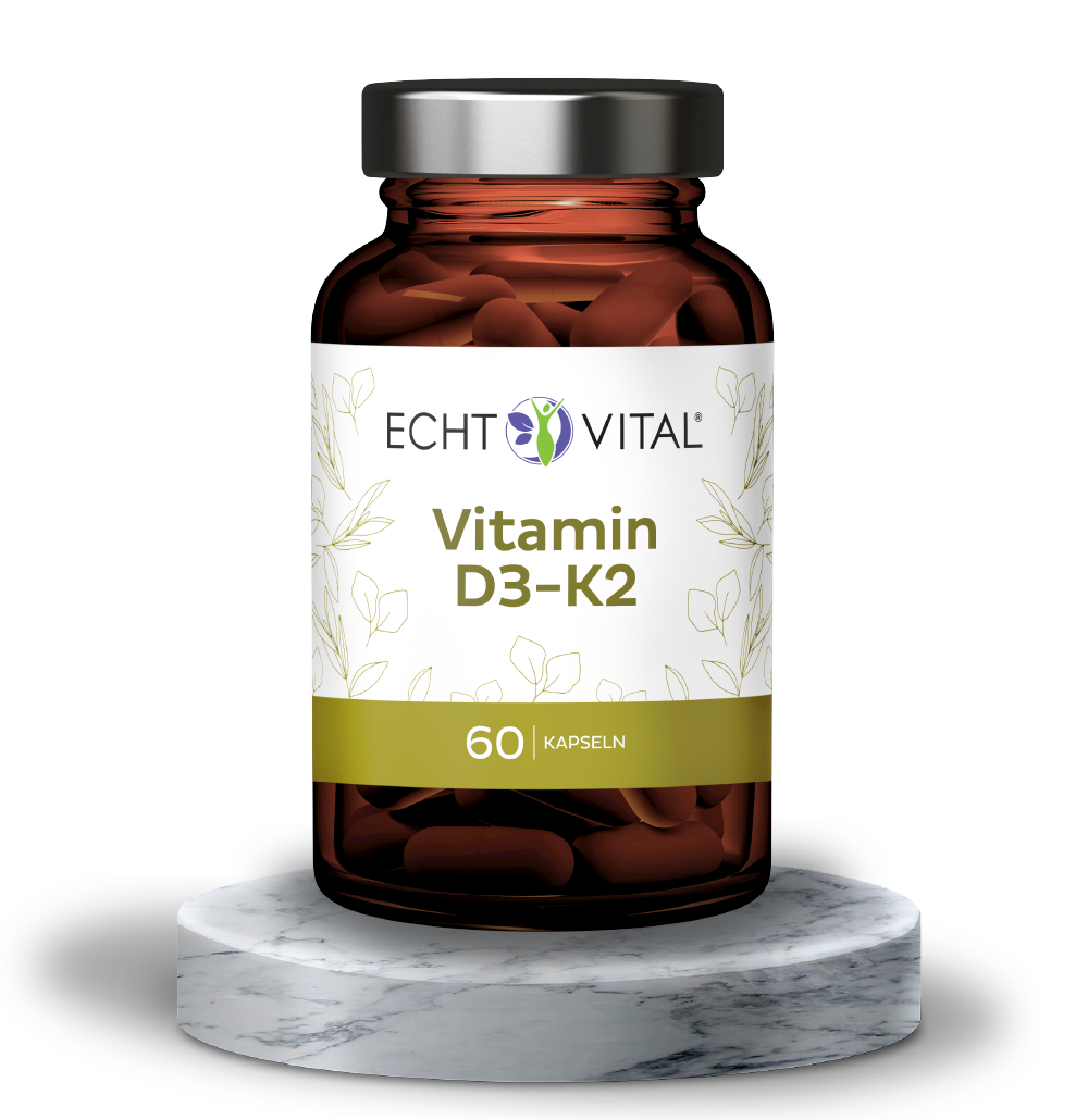 Vitamin D3 - K2 - 1 Glas mit 60 Kapseln