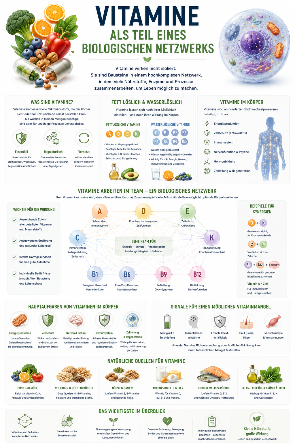 Vitamine als Teil eines biologischen Netzwerks